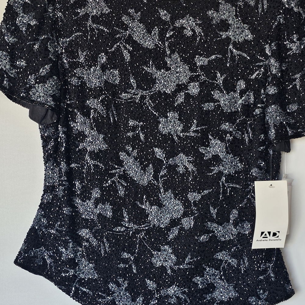 Elegant Black and Silver Women's Blouse